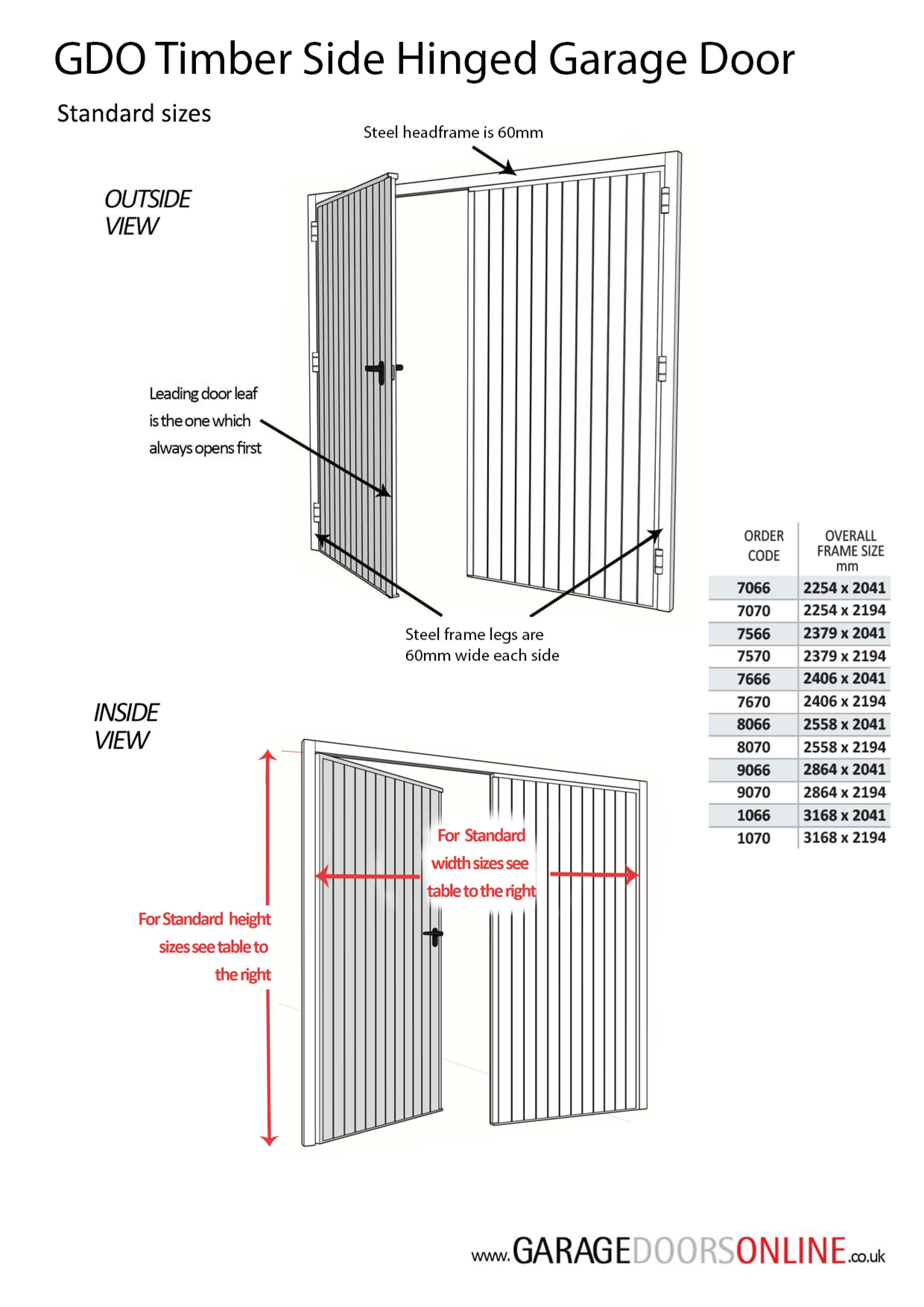 GDO Bamburgh (Standard Sizes) Side hinged Buy GDO Side Hinged Side